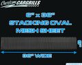 Ccg 6 X36 Stacking Oval Grill Mesh Sheet Silver