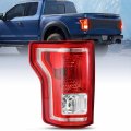 Nilight Taillight Assembly For 2015 2016 2017 Ford F150 F-150 Pickup Truck Rear Lamp Replacement Oe Style Red Housing With 