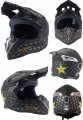 Woljay Motocross Helmet Dirt Bike Full Face Motorcycle Helmets Off Road Street Mx Mtv Dot Black Large