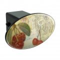 Christmas Holiday Cherry Cherries Red Green Oval Tow Trailer Hitch Cover Plug Insert