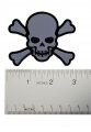 White On Black Crossbones Skull Cross Bones Skeleton Pirate Jolly Roger Real Aluminum Auto Emblem Badge Nameplate
