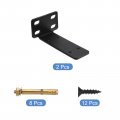 Uxcell Shelf Brackets 2pcs 63 X 145 Mm Cold Rolled Steel Floating Shelves With Screws Industrial L For Wood Table Bench Black