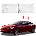 X Autohaux Glass Roof Sunroof Shade Cover Window Sun Coated Cloth Set For Tesla Model S Top