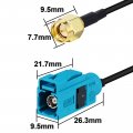 Vehicle Car Gps Antenna Cable Fakra Z Female To Sma Male 6 5 Feet For Truck Suv Stereo Head Unit Navigation Receiver System Fm