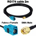Vehicle Car Gps Antenna Cable Fakra Z Female To Sma Male 6 5 Feet For Truck Suv Stereo Head Unit Navigation Receiver System Fm