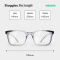 Rectangle Z87 1 Certified Safety Glasses Anti Fog Blue Light Blocking Uv Protection Charcoal Lbf Size