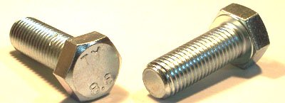 M6 1 0 X 25 Mm Hex Cap Screws Grade 8 Zinc Full Thread Din933 1000 Piece Carton