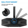 Kemimoto Rear View Center Mirror Compatible With Rzr For 1 75a Roll Bar 1000 Wide Angle Shatterproof Glass And 360 Adjustable