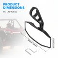Kemimoto Rear View Center Mirror Compatible With Rzr For 1 75a Roll Bar 1000 Wide Angle Shatterproof Glass And 360 Adjustable