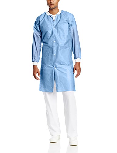 Valumax 3560cb5xl Easy Breathe Cool And Strong No-wrinkle Professional Disposable Sms Knee Length Lab Coat Ceil Blue 5xl Pack