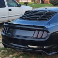 Kuafu Rear Decklid Trim Panel Compatible With 2015-2023 Ford Mustang Gt Trunk Boot Cover Black
