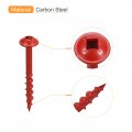 Uxcell 8x1-1 2 Pocket Hole Screws 100pcs Square Drive Self Tapping Wood With Red Coated For Woodworking