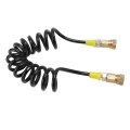 Keenso Coil Air Hose Spiral Inflation High Pressure Pump 63mpa With Dual Female 8mm Connectors For Diving Cars Bikes