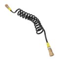 Keenso Coil Air Hose Spiral Inflation High Pressure Pump 63mpa With Dual Female 8mm Connectors For Diving Cars Bikes