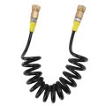Keenso Coil Air Hose Spiral Inflation High Pressure Pump 63mpa With Dual Female 8mm Connectors For Diving Cars Bikes