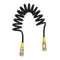 Keenso Coil Air Hose Spiral Inflation High Pressure Pump 63mpa With Dual Female 8mm Connectors For Diving Cars Bikes