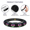 Metastatic Breast Cancer Awareness Steering Wheel Cover Protector Elastic Neoprene Car Wrap Accessories Vehicle Auto Trucker