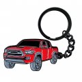 Jdirect Sleek Metal Keychain For Toyota Tacoma Fits All Models Accessories Gifts Keyrings Red 