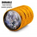 White And Black Horses Valve Stem Caps For Tire Rim Wheel Aluminum Yellow