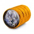 White And Black Horses Valve Stem Caps For Tire Rim Wheel Aluminum Yellow