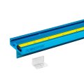 71131 Aluminum Double Track Fence Cap Kit 36 In T With 48 Tape Measure Plastic Insert Anodized Blue 