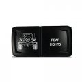 Ch4x4 Rocker Switch V2 Rear Lights Symbol Horizontal Red Led