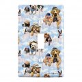 Dogs Puppies Club Pattern Plastic Wall Decor Toggle Light Switch Plate Cover