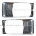 Niuparts Headlight Bezel Chrome Driver And Passenger Side Fit International 9400 9200 8100 8200 8300 4900 4700 4800 Trucks