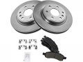 Front Ceramic Brake Pad And Rotor Kit Compatible With 2008-2017 Buick Enclave