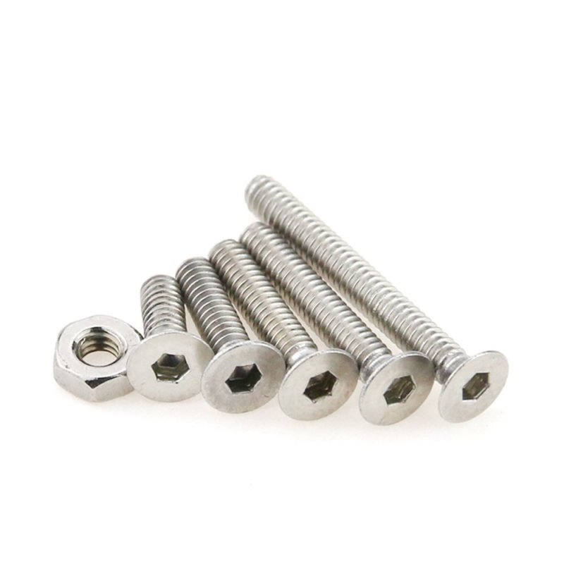 Metric M2 Hex Socket Flat Head Countersunk Bolts And Nuts Assortment Kit 304 Stainless Steel 210 Piece Set With Storage Case