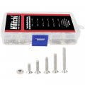 Metric M2 Hex Socket Flat Head Countersunk Bolts And Nuts Assortment Kit 304 Stainless Steel 210 Piece Set With Storage Case