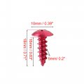 Uxcell 30pcs 5mm Red Metal Motorcycle Car Cross Head Self Tapping Bolts Bumper Screws Caps Universal Replacement