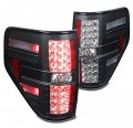 Led Tail Brake Lights Rear Lamps Black For 2009-2014 Ford F-150 