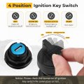 Ignition Key Switch 4 Position 5 Pin Sealed For Polaris Ranger-1000-xp 2022-2024 Rzr-900 2021-2024 Rzr-pro 2020-24
