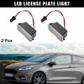 X Autohaux 2pcs Led License Plate Light Car Number Lamp Replacement White Ford Ecosport Edge C-max Transit Connect For Jaguar