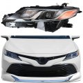 Wflnhb Headlights Assembly 8115006c40 To2502255 Replacement For 2018 2019 2020 2021 Toyota Camry L Le Se Projector Headlamps