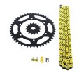 Kawasaki Kx250 Chain And Sprocket Kit 1999 2000 2001 2002 2003 2004 Yellow Non O Ring 15 Tooth Front 47 Rear Steel Sprockets 