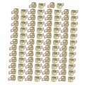 Uxcell 100 Pcs 8mm Spring Band Type Action Fuel Hose Pipe Air Clamp Bronze Tone