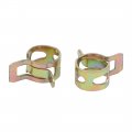 Uxcell 100 Pcs 8mm Spring Band Type Action Fuel Hose Pipe Air Clamp Bronze Tone