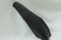 Fits 1991-1999 Mitsubishi Gt3000 Stealth Real Black Leather Emergency Brake Ebrake Boot With White Stitching Leather Part Only 