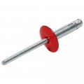 Large Head Rivets 250 Pack Red Flange Type Aluminum Mandrel All18062 
