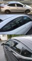 Clip-on Type Smoke Window Visor With Black Trim Fits For 2017-2020 Hyundai Elantra Sedan