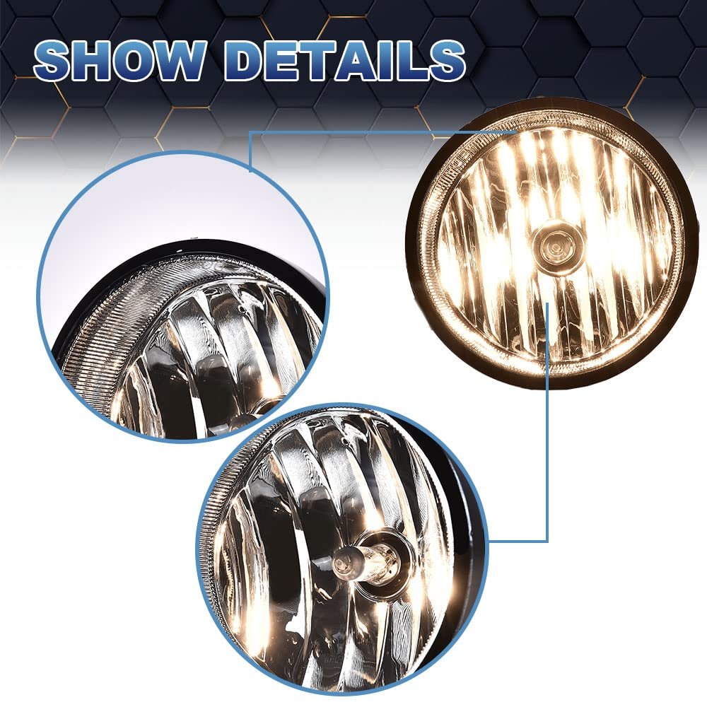 Front Bumper Fog Lights Assembly For Toyota Tacoma Solara Sequoia Tundra 2004-2015 Smoke Lens Left And Right