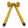 Httmt- Gzsp-sp-37mm-flcb- Compatible With 37mmk Clip-ons Handle Bar Riser Regular Gold Cnc Pair Us With Yzf 750 See Fitment