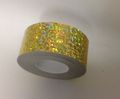 Glittering Sparkle Tape Holographic Sequins Self-adhesive 1 Inch X 50 Ft Gold 
