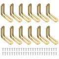12 Pcs Adjustable Right Angle Brackets Slotted L-shape Corner 1 9 X0 7 X1 90 Degree Steel L Bracket Support For Shelves Wood 