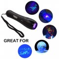 Hqrp 390 Nm 3w Led Flashlight Blacklight 5 Modes Rainproof Weather Resistant