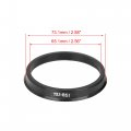 X Autohaux 4pcs Plastic 73 1mm Od To 65 Id Car Hub Centric Rings Wheel Bore Center Spacer Black