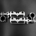 Eagle Hawk Shape 1 1-1 4 Highway Stiletto 4475 Foot Pegs Clamps For Honda Goldwing Gl1800 1500 1100 1200 Chrome Body Black