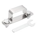 U Shape Square Tube Clamp 40x30mm Shaped Bracket 304 Stainless Steel Strap With Bolt Plate Nuts And Wrench For Pipes Door 